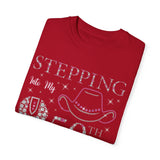 50th Birthday T-Shirt - Stepping Into My 50th with My Boots on the Ground