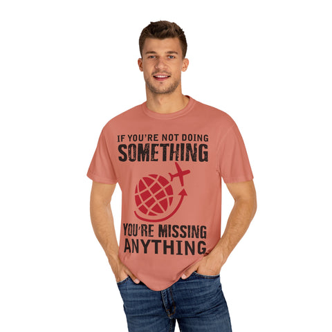 Adventure Awaits Unisex Garment-Dyed T-Shirt | Travel Quote Tee
