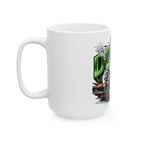 Dope Bunny Ceramic Mug - Cool Tattoo Design - Perfect for Coffee Lovers