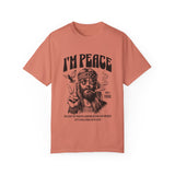Unisex Garment-Dyed Peace T-Shirt - Vintage Style for Calm Living
