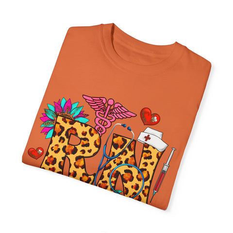 Trendy RN Graphic T-Shirt for Nurses - Garment-Dyed Unisex Tee
