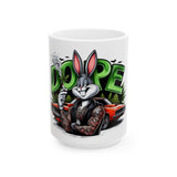 Dope Bunny Ceramic Mug - Cool Tattoo Design - Perfect for Coffee Lovers