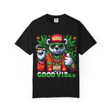 Good Vibes Panda T-Shirt - Unisex Garment-Dyed Tee for Chill Days