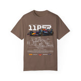 Racing-Inspired Unisex Garment-Dyed T-Shirt - 11P23 Design