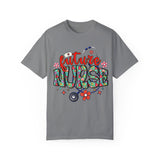 Future Nurse Unisex Garment-Dyed T-Shirt - Cute Floral Design for Nursing Students