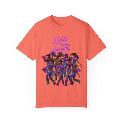 Empowering Women T-Shirt - Boots on the Ground Design - Unisex Garment-Dyed Tee
