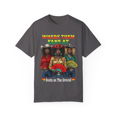 Where Them Fangs At Unisex Garment-Dyed T-shirt - Bold Graphic Tee for Women