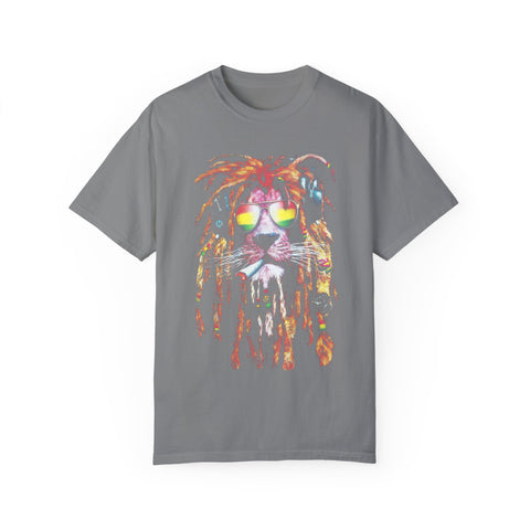 Cool Lion Sunglasses Unisex Garment-Dyed T-shirt