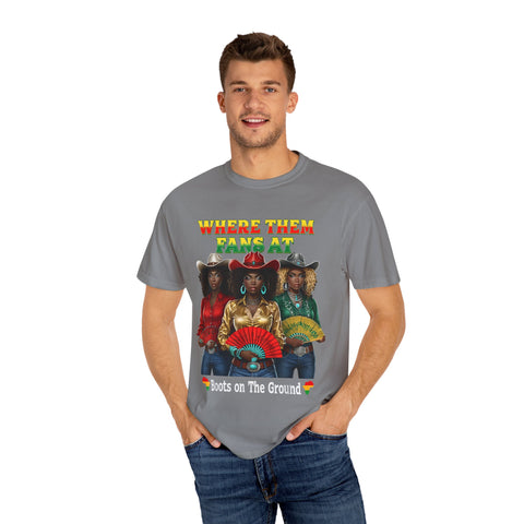 Where Them Fangs At Unisex Garment-Dyed T-shirt - Bold Graphic Tee for Women