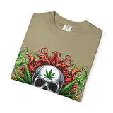 Unisex Skull & Cannabis Graphic T-Shirt - Edgy Streetwear Style