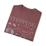 50th Birthday T-Shirt - Stepping Into My 50th with My Boots on the Ground