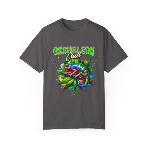 Chameleon Chill Unisex Garment-Dyed T-Shirt - Vibrant Graphic Tee for Nature Lovers