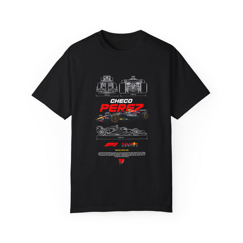 Checo Pérez Unisex Garment-Dyed T-Shirt - Formula 1 Racing Tee