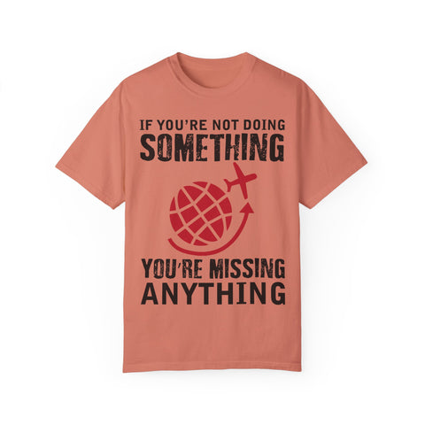 Adventure Awaits Unisex Garment-Dyed T-Shirt | Travel Quote Tee