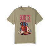 Vintage Western Boots Graphic T-Shirt - "Boots on the Ground"