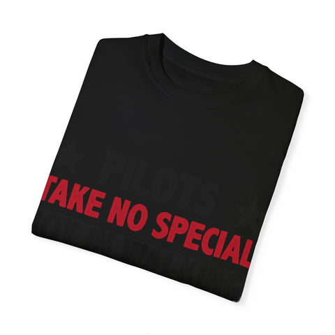 Pilot Humor Unisex Garment-Dyed T-Shirt - Joy in Walking & Flying