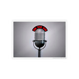 Retro Microphone Wall Art Poster - 'On The Air' Decor for Music Lovers