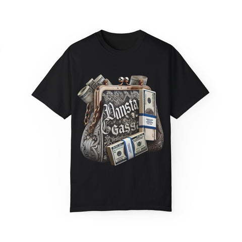 Gangsta Money Bag T-Shirt - Unisex Garment-Dyed Tee
