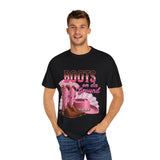 Unisex Garment-Dyed T-shirt - "Boots on the Ground" Country Style Tee