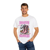 Unisex Garment-Dyed T-shirt - "Boots on the Ground" Country Vibe Tee