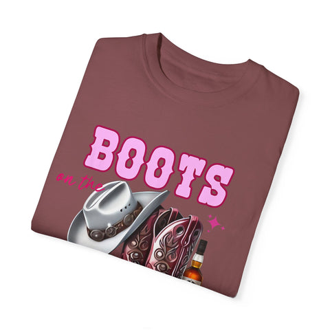 Unisex Garment-Dyed T-shirt - "Boots on the Ground" Country Vibe Tee