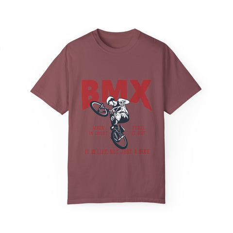 BMX Unisex Garment-Dyed T-Shirt - "When in Doubt Pedal It Out"