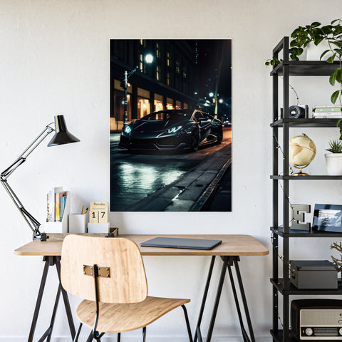 Sleek Glossy Car Poster - Modern Wall Art Decor for Auto Enthusiasts