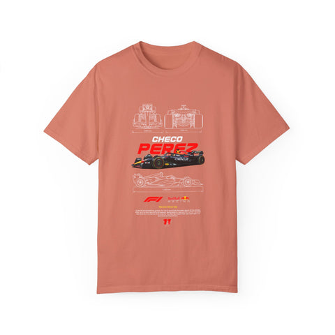 Checo Pérez Unisex Garment-Dyed T-Shirt - Formula 1 Racing Tee