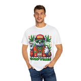 Good Vibes Panda T-Shirt - Unisex Garment-Dyed Tee for Chill Days