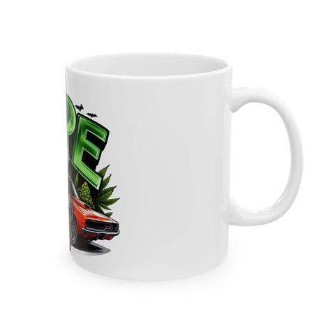 Dope Bunny Ceramic Mug - Cool Tattoo Design - Perfect for Coffee Lovers