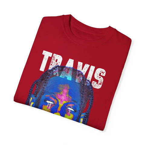 Travis Inspired Unisex Garment-Dyed T-Shirt - Retro Graphic Tee