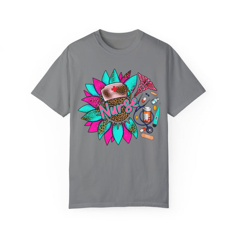 Colorful Nurse Appreciation T-Shirt - Garment-Dyed Unisex Tee
