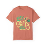 Urban BMX Rider Garment-Dyed T-Shirt | Casual Streetwear for Cycling Enthusiasts