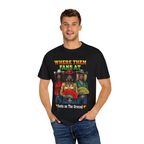 Where Them Fangs At Unisex Garment-Dyed T-shirt - Bold Graphic Tee for Women