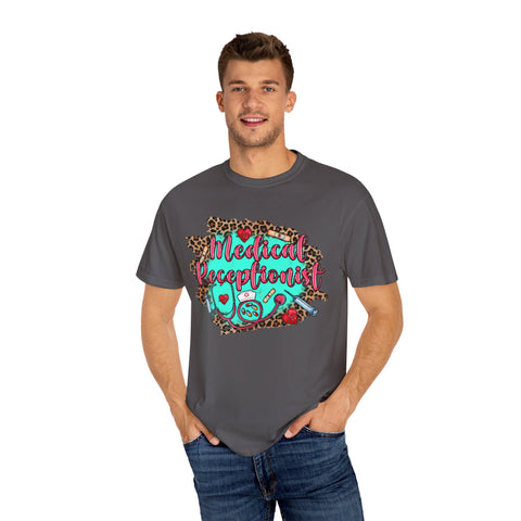 Medical Receptionist Unisex Garment-Dyed T-Shirt – Fun and Stylish Apparel for Healthcare Professionals