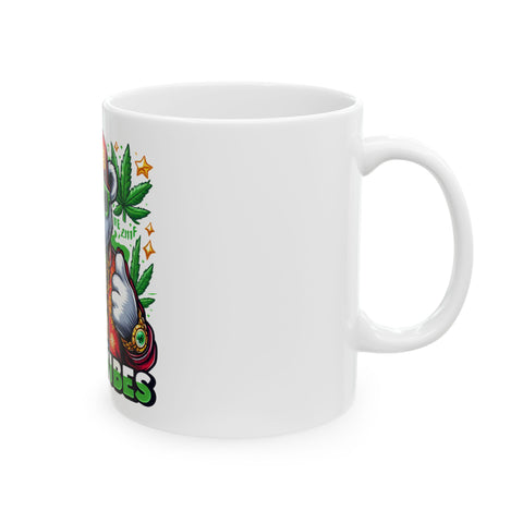 Good Vibes Cannabis Bear Ceramic Mug - 11oz & 15oz