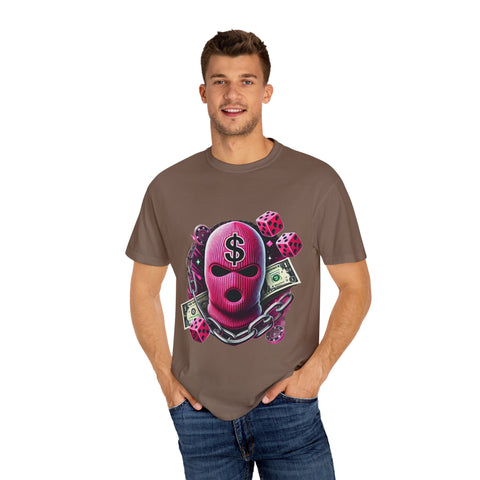 Unisex Garment-Dyed Graphic T-Shirt - Cash Rules Design
