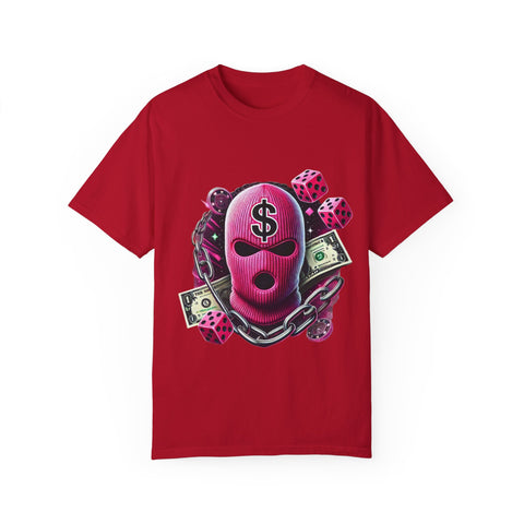 Unisex Garment-Dyed Graphic T-Shirt - Cash Rules Design