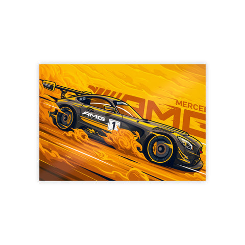 Mercedes AMG Gloss Poster - Vibrant Racing Wall Art for Car Enthusiasts