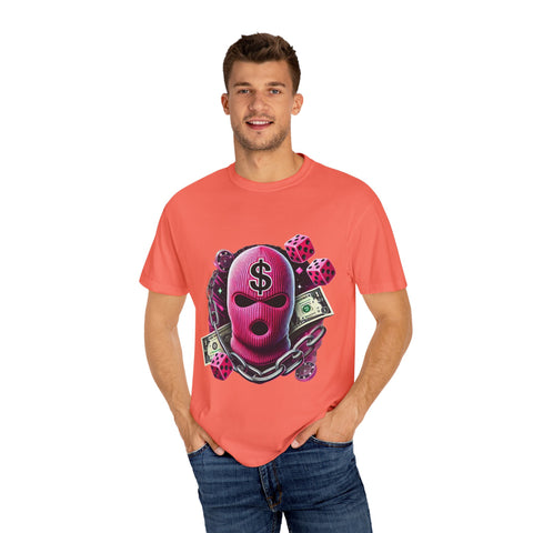 Unisex Garment-Dyed Graphic T-Shirt - Cash Rules Design