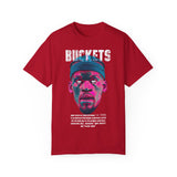 Unisex Garment-Dyed T-Shirt - Retro Sports Graphic "BUCKETS"