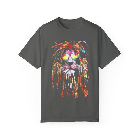 Cool Lion Sunglasses Unisex Garment-Dyed T-shirt