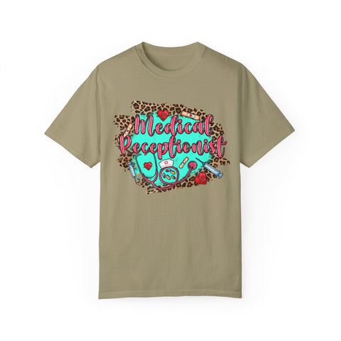 Medical Receptionist Unisex Garment-Dyed T-Shirt – Fun and Stylish Apparel for Healthcare Professionals