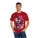 Easter-Themed Unisex T-Shirt with Bunny & Skeleton Print