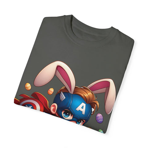 Easter Bunny Captain T-Shirt - Fun Unisex Garment-Dyed Tee