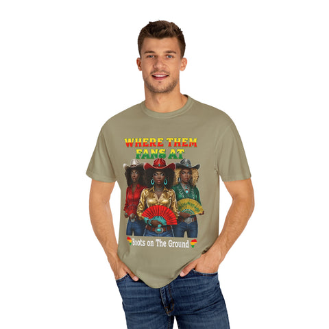 Where Them Fangs At Unisex Garment-Dyed T-shirt - Bold Graphic Tee for Women