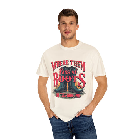 Where Them Fans at Boots Unisex T-Shirt - Perfect for Country Music Lovers