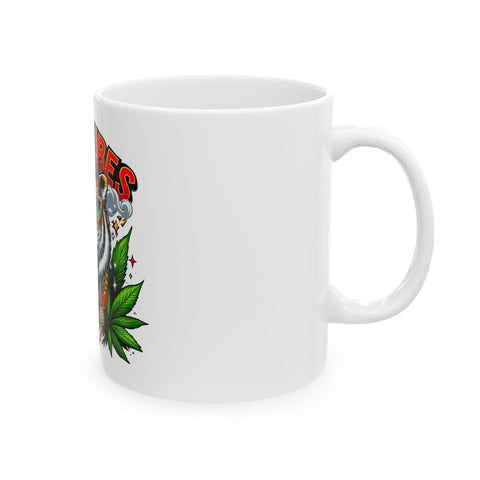 Good Vibes Tiger Ceramic Mug - 11oz & 15oz, Perfect for Coffee Lovers