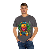 Hipster Bear T-Shirt - Unisex Garment-Dyed Tee with Cannabis Design