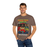 Where Them Fangs At Unisex Garment-Dyed T-shirt - Bold Graphic Tee for Women